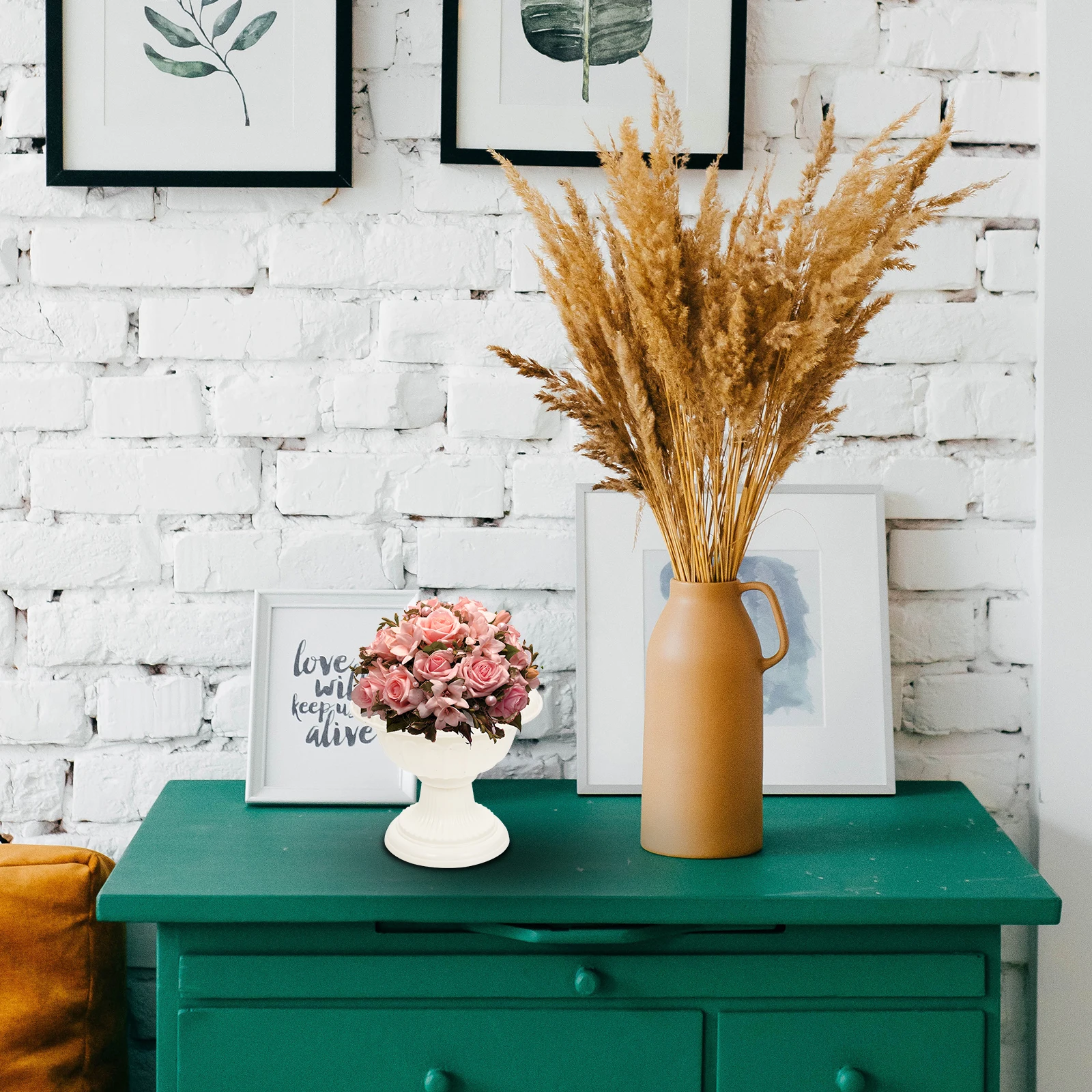 

4Pcs Grecian Flower Pots Durable Plastic Gardening Planters Home Decoration Wedding Garden Decor Balcony Planter