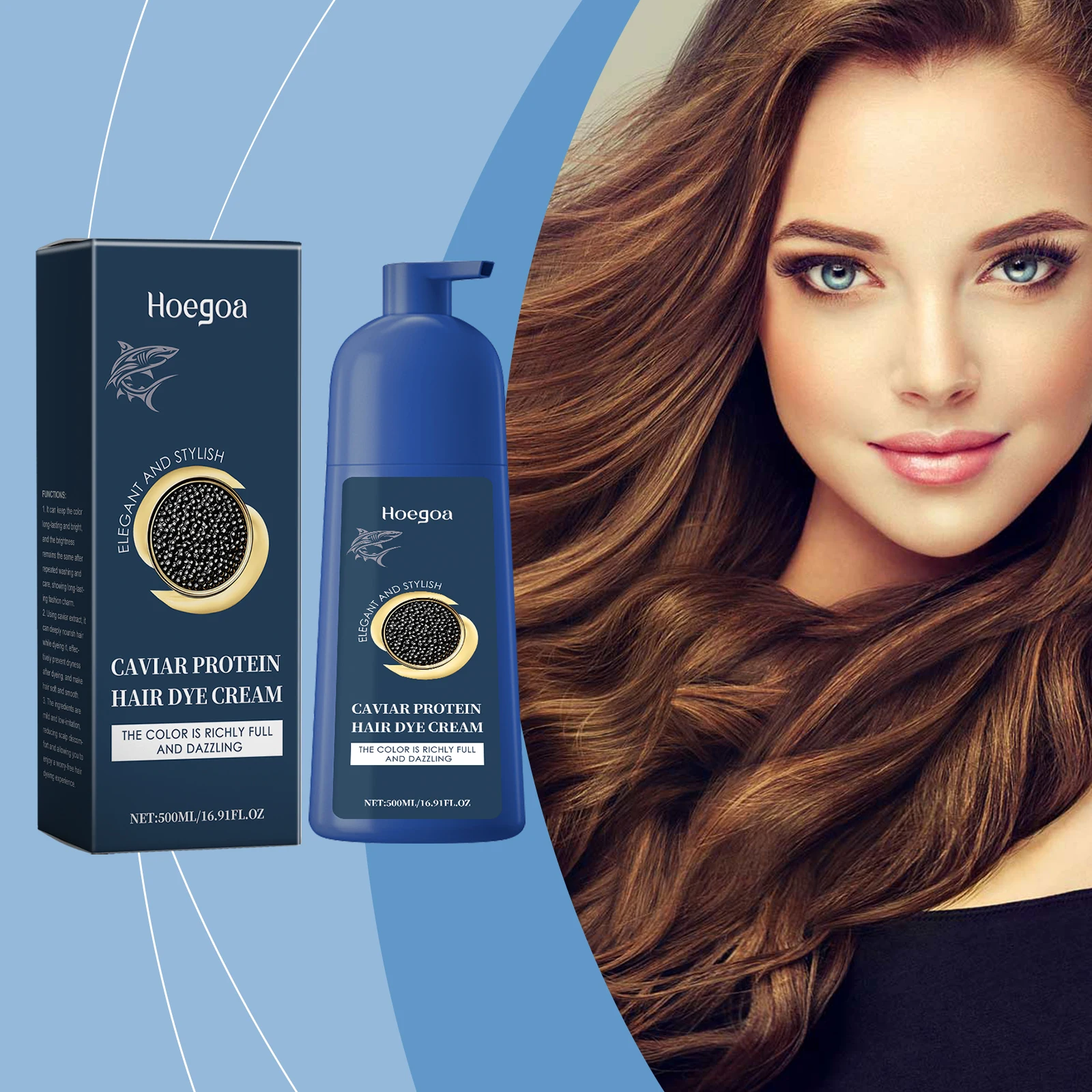 

Black Hair Dye Shampoo Repair Gray White Hair Treatment Smoothing Nourishing Anti Drying Caviar Protein Hair Coloring Products