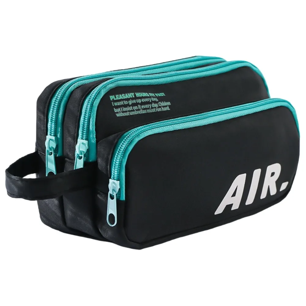 

Large Capacity English Letter Pencil Bag Zipper Multi-layered Stationery Storage Bag Creative Handheld Pen Pencil Case Student