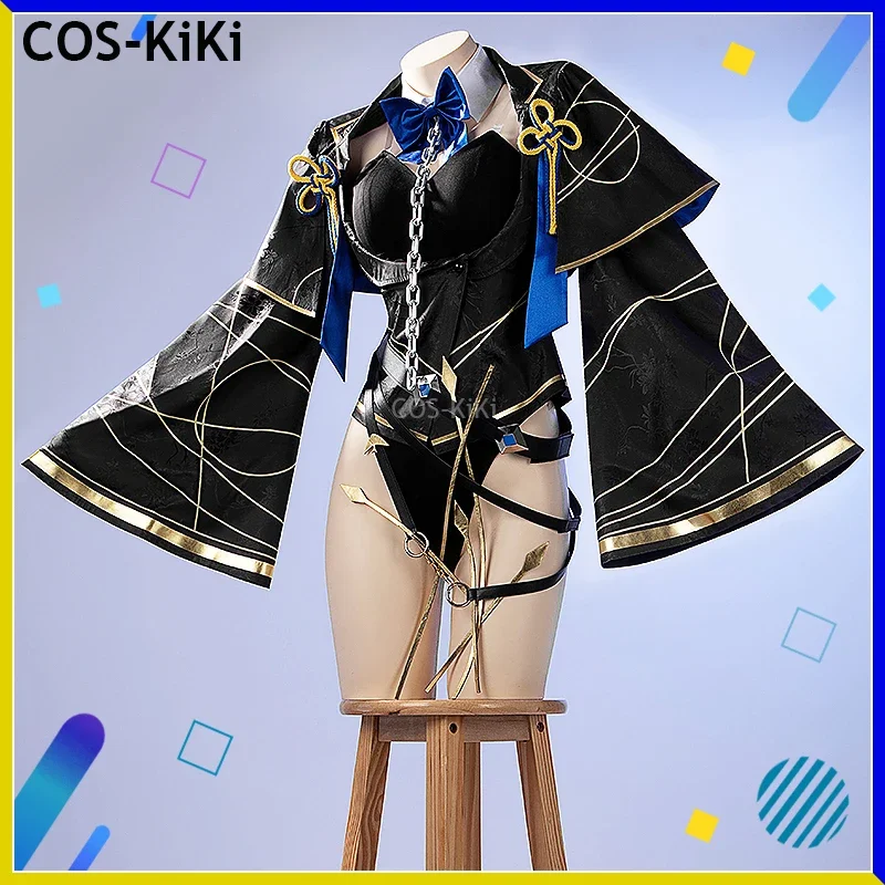 COS-KiKi Vtuber Nijisanji Koyanagi Rou Game Suit Sexy Lovely Jumpsuits Uniform Cosplay Costume Halloween Party Role Play Outfit