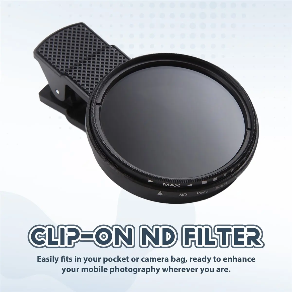 OKgood Universal 52MM Clip-on ND 2-400 Adjustable Density Filter Phone Polarizer Lens Accessories