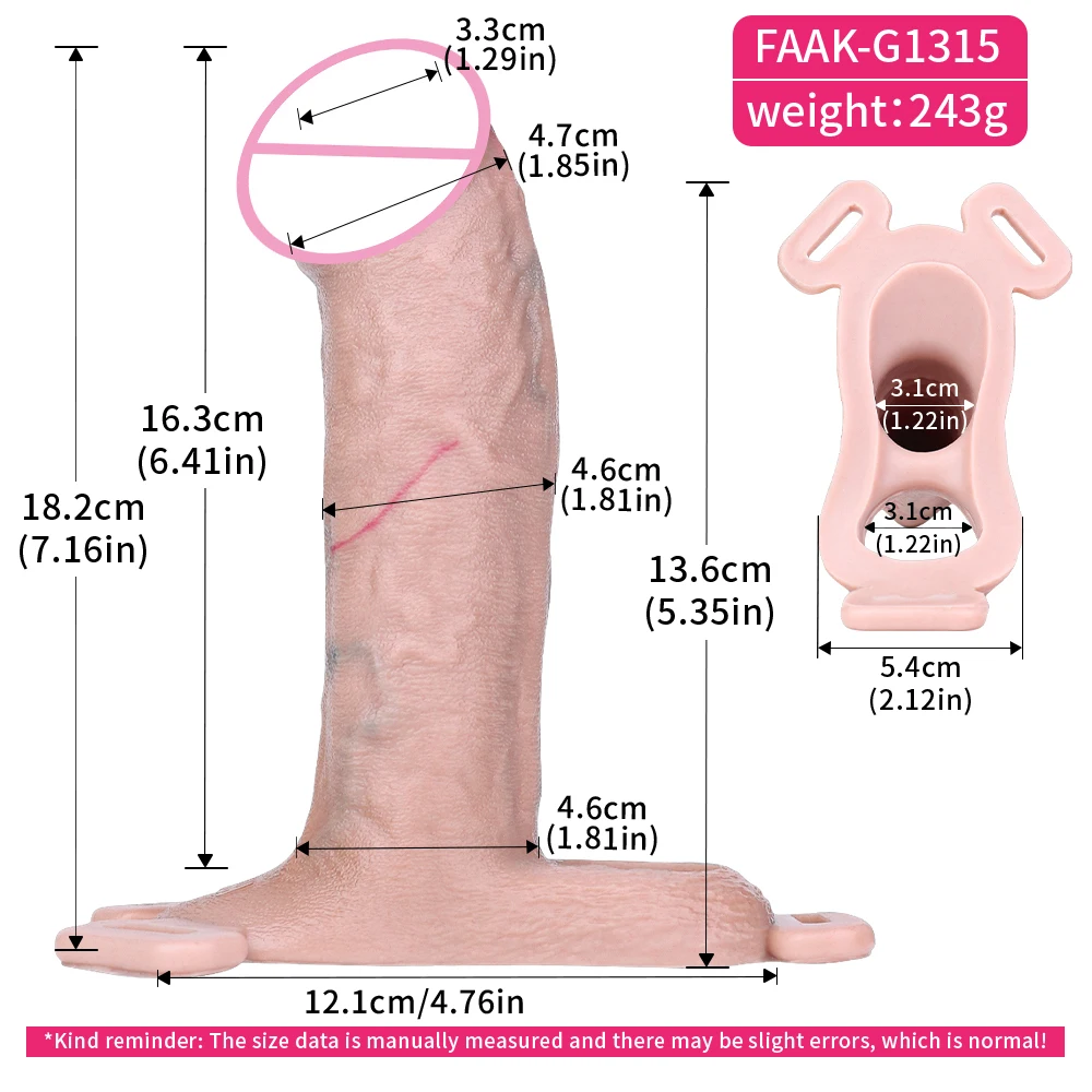 Male Hollow Strapon Dildo Pant,Soft Silicone Realistic Penis Sleeve Sheath Penis Enlarger For Men/Couples,Adult Role Play Toys view 2