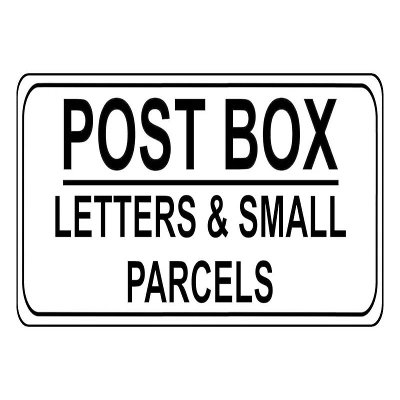 Customized Personalised POST BOX LETTERS & SMALL PARCELS Aluminium Sign Plaque Fitness Door Wall Multiple Color Panel Signs