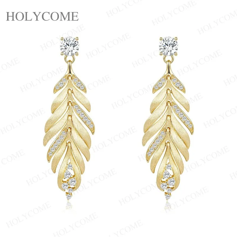 925 Sterling Silber Rundschliff VVS1 D-Farbe Echte GRA Moissanit Diamanten Edelstein Tropfen-Ohrringe Feiner Schmuck – Detail 5