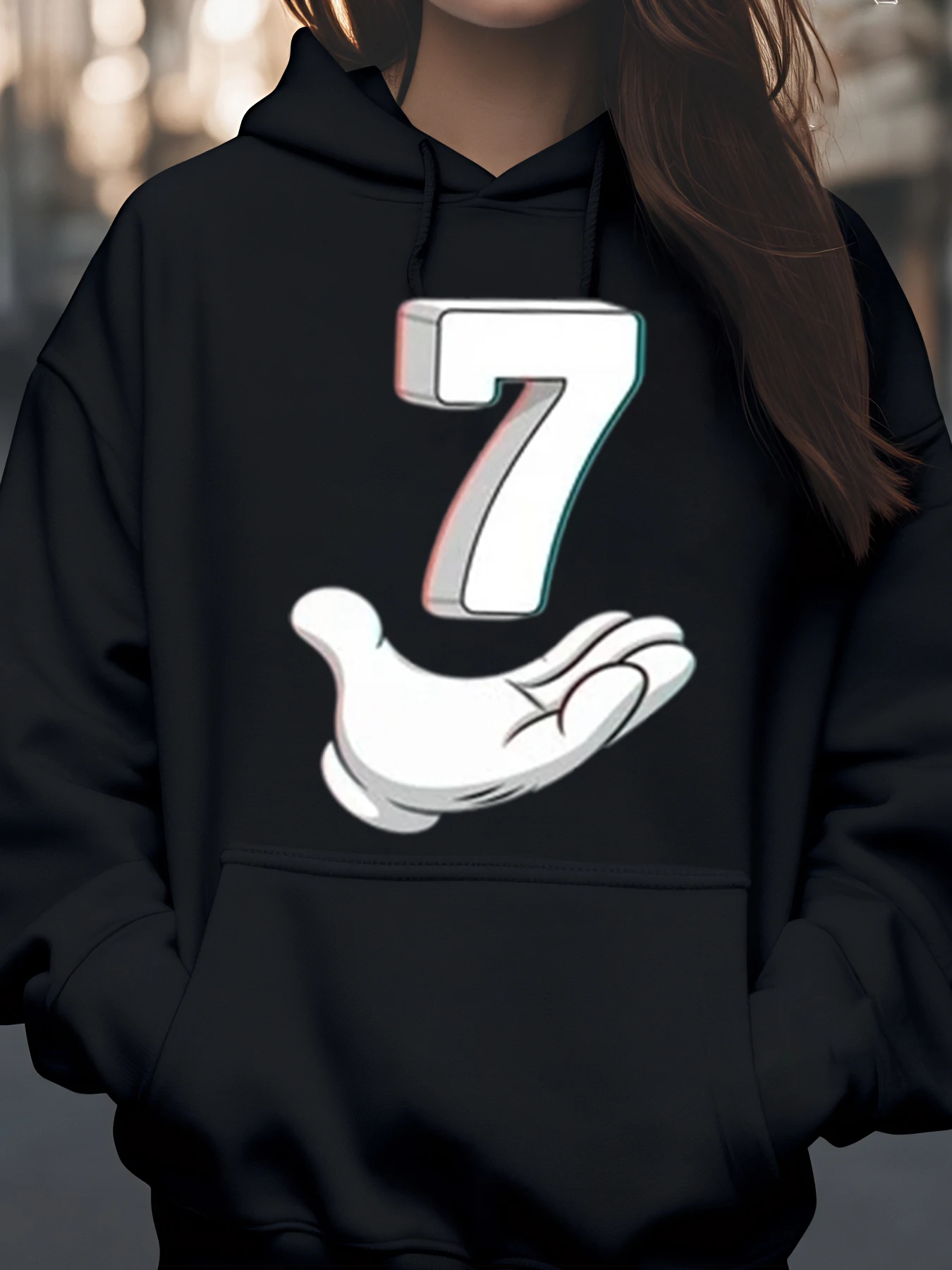 

Толстовка с принтом «Семь рук», повседневная одежда на Хэллоуин, женская толстовка с капюшоном