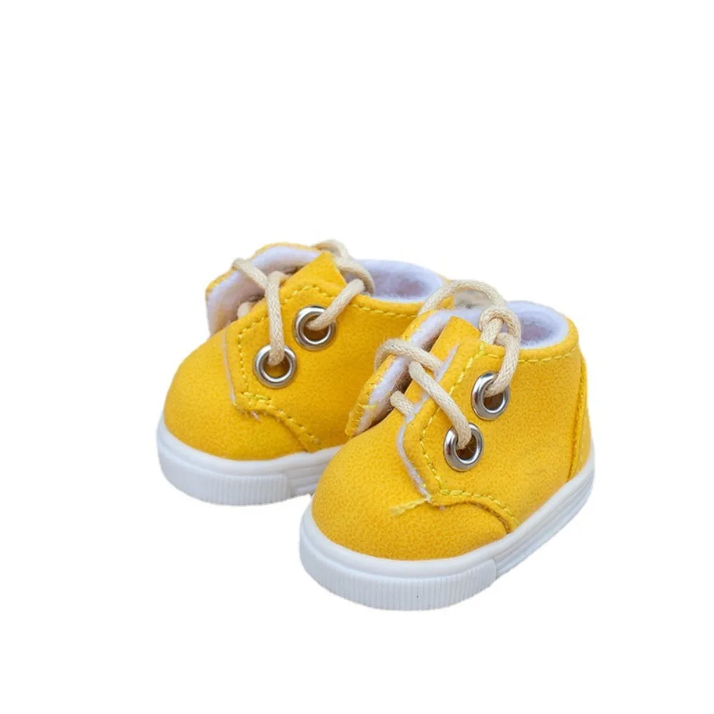 15cm & 20cm Cotton Doll Lace-up Flat Sneakers Simple Casual Doll Shoes Multi-color Doll Daily Outfit Accessory