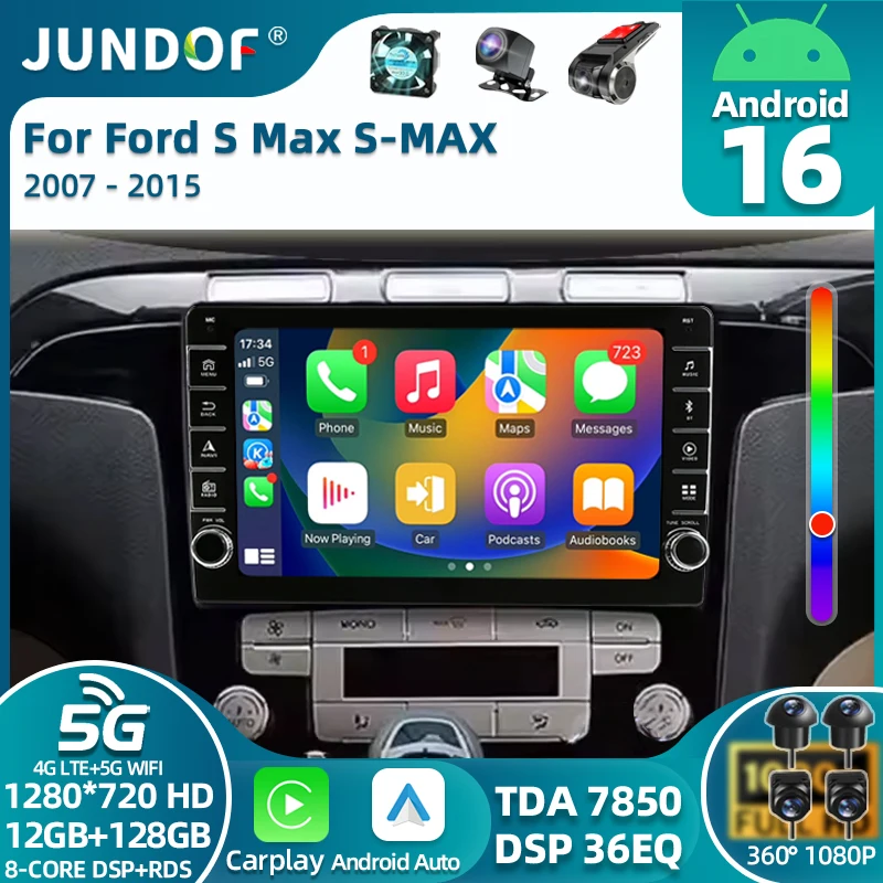 

Android 16 Carplay Auto For Ford S Max S-MAX 2007 2008 2009 2010 2011 2012 2013 2014 2015 Car Radio Multimedia Player GPS Stereo