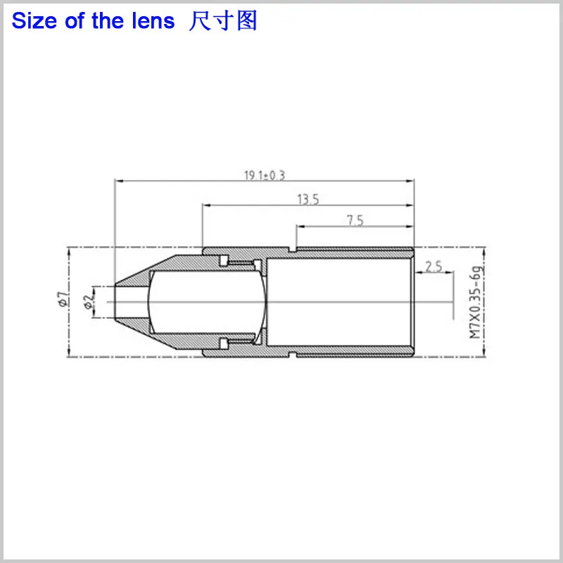 M7 EFL 15 مللي متر عدسة الثقب مع ثقب نقطة حادة FOV الصغيرة ل 1/2 "1/3" 1/4 "1/5" 1/6 "كاميرا المقربة بينغ حفرة M7 عدسة صغيرة