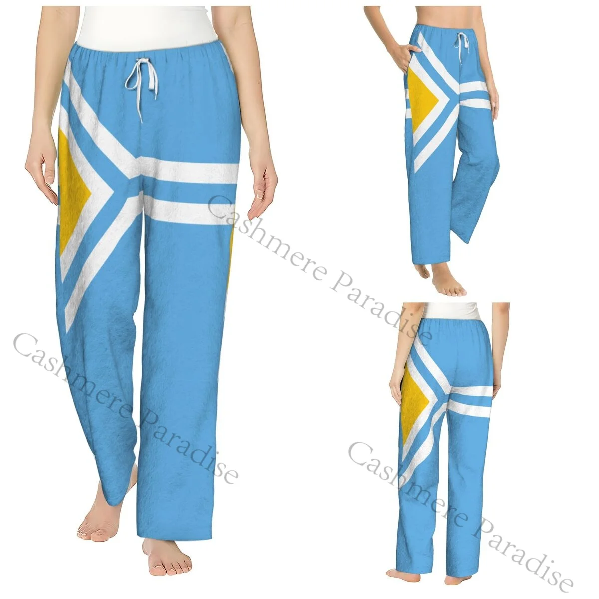 

Tuva Flag Women Sleep Pants Warm Flannel Lounge Pants for Winter Nights