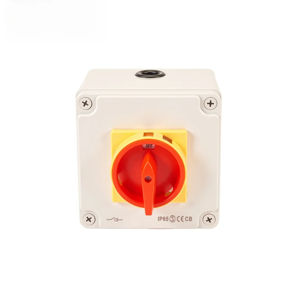 Waterproof Dustproof 63A Cam Switch SZW26 63/2GS EF IP65 Protection AC440V 2-Terminal Industrial Transfer Switch