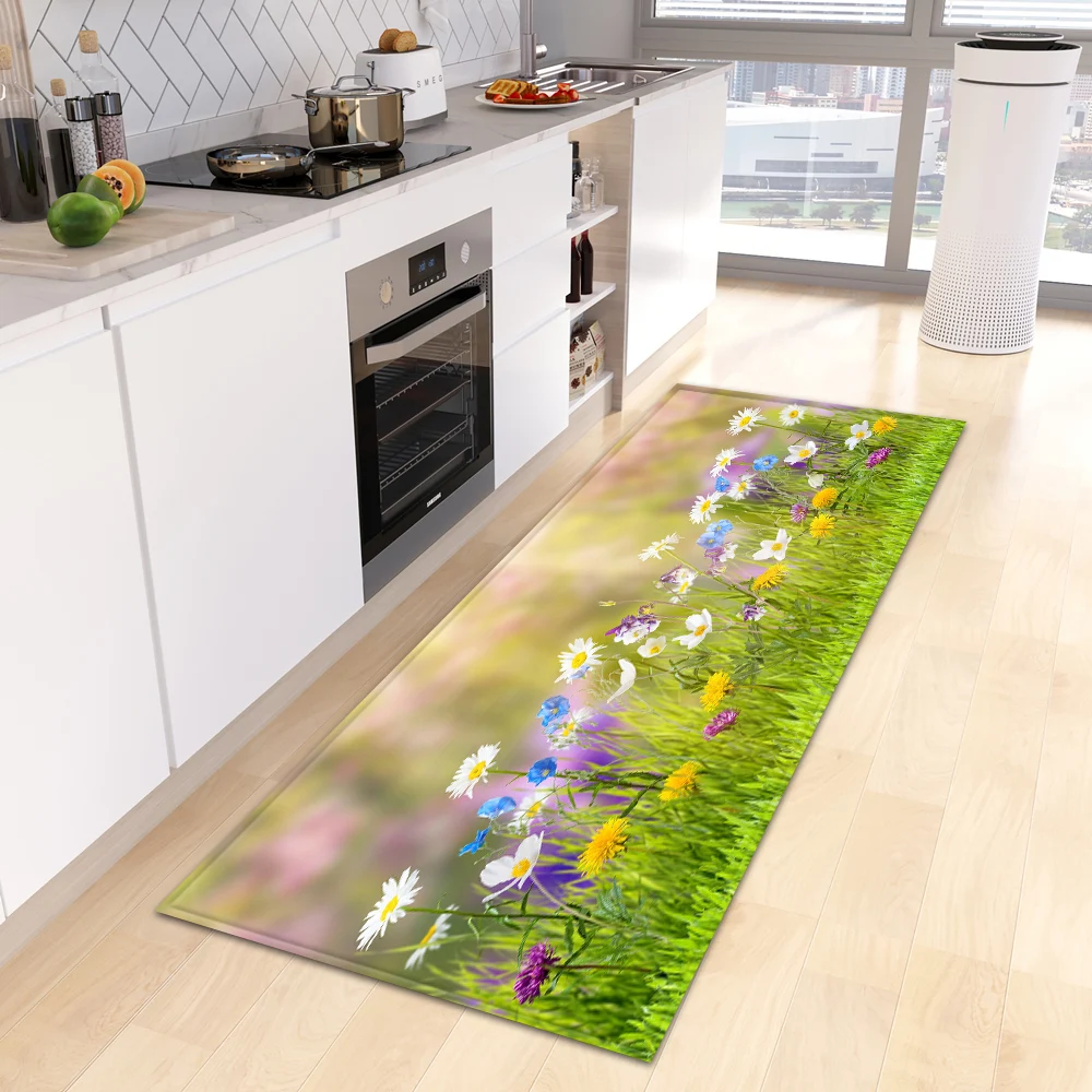 Kitchen Floor Mat Home Living Room Children Bedroom Decoration Long Carpet Hallway Doormat Entrance Door Bath Anti-Slip Foot Rug