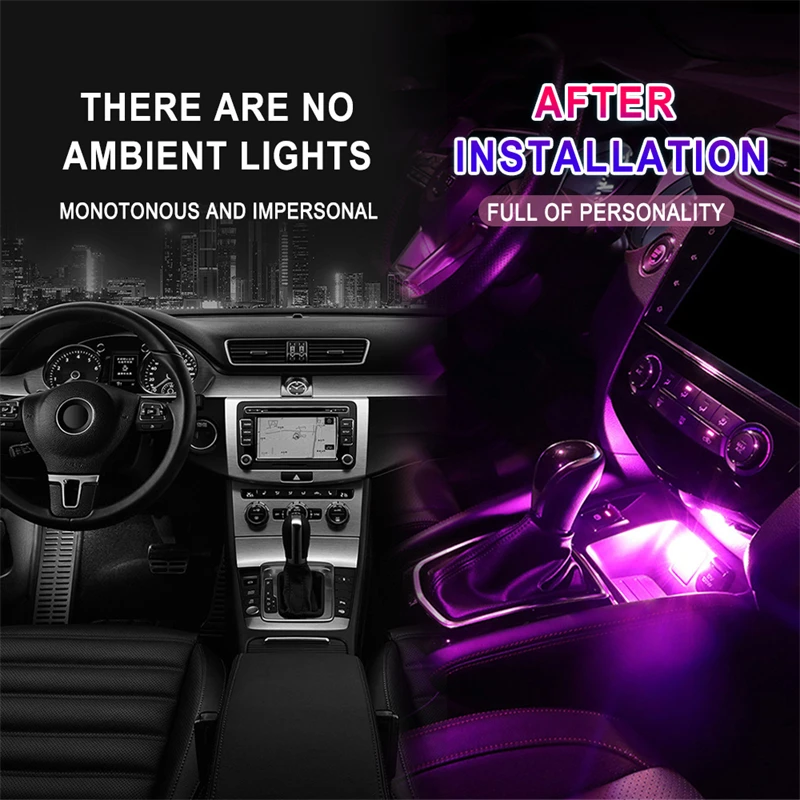 Mini USB Plug Lamp 5V LED Night Light Colorful Ambient Light Car Decoration LED Lamp Nightlight Mobile Power Charging Lighting