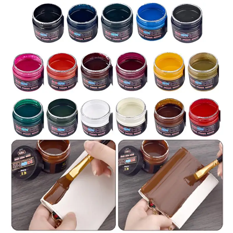Skóra garbowana roślinnie Pigment 50g/butelka kolorowanie DIY rzemiosło skórzane barwnik Graffiti używane do materiału do garbowania roślinnego