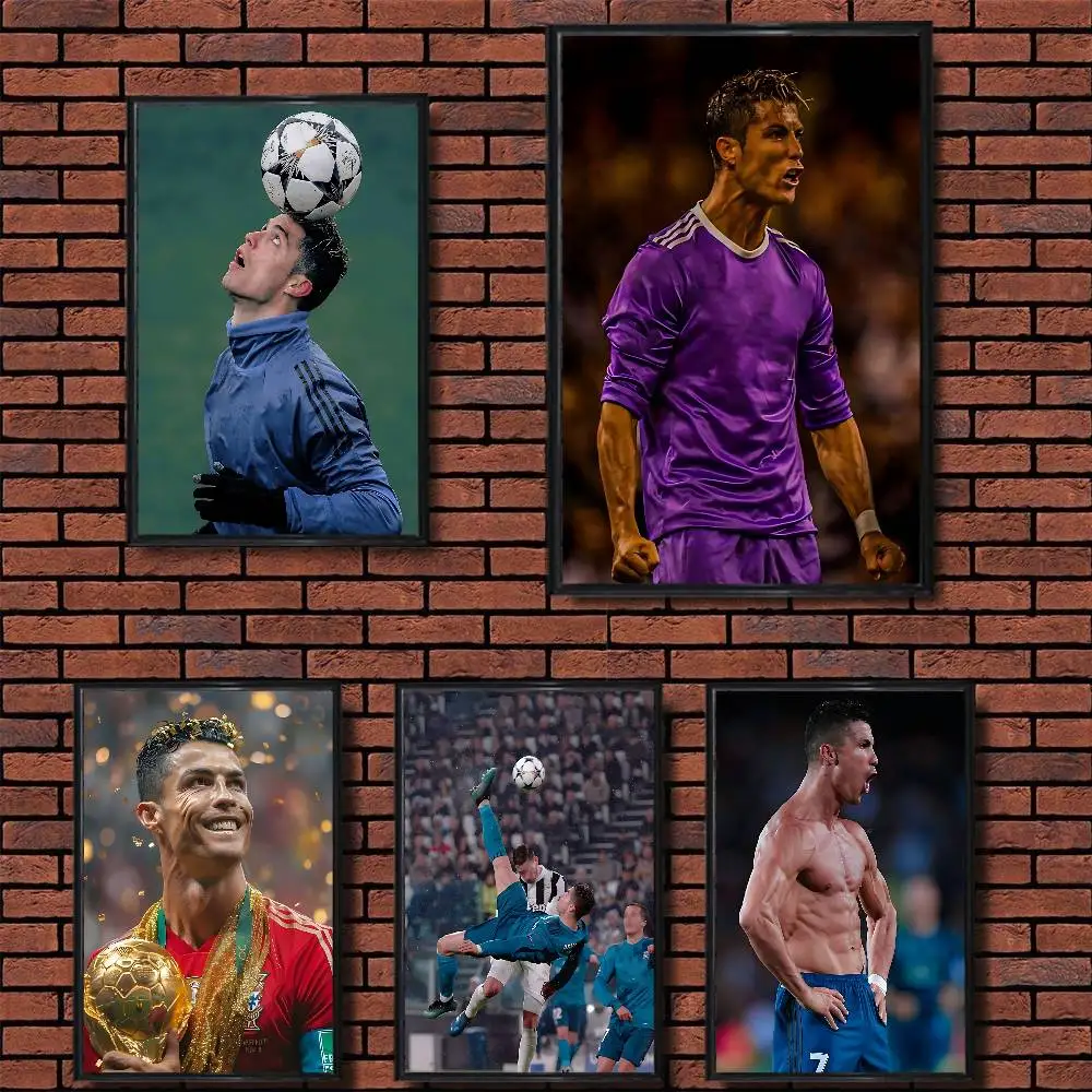 

Cool R-RonaldoS player CR7s Poster HD Art Sticky Wall Waterproof Home Living Room Bedroom Bar Aesthetic Decoration