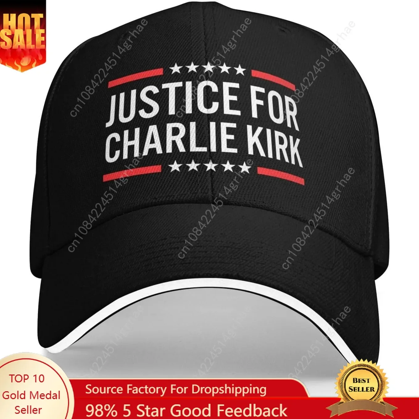 Justice for Charlie Kirk Hats Unisex Baseball Cap Sandwich Caps Casquette Dad Hat