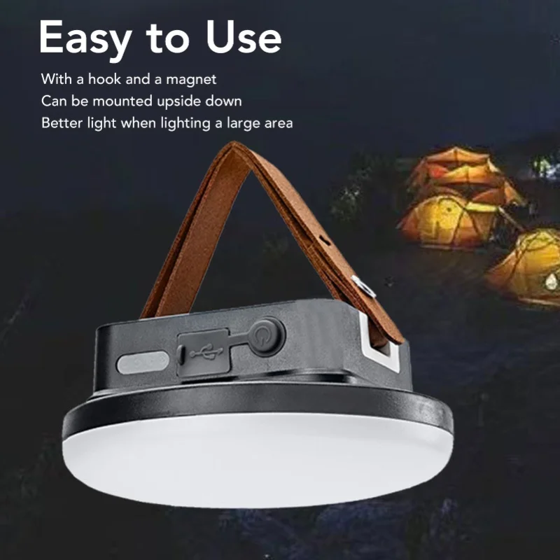

Магнитный светильник для палатки IP55, водонепроницаемый, 1600 лм, 8400 мАч, с регулируемой яркостью, двухцветный уличный фонарь для кемпинга для экстренной помощи