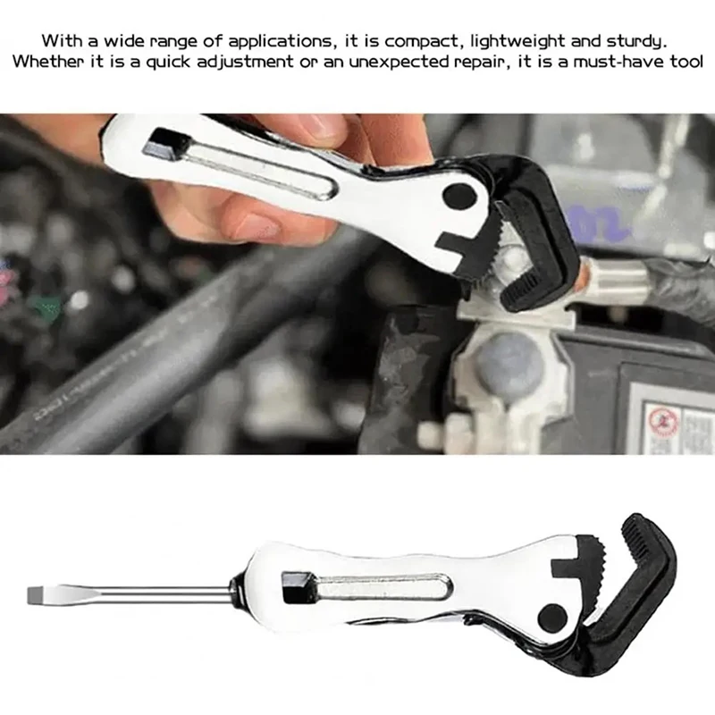 1/2Pcs Micro Stubby Pipe Vise Wrench Portable Multifunctional Wrench Adjustable Universal  2 In 1 Wrench Tool For Tight Spaces