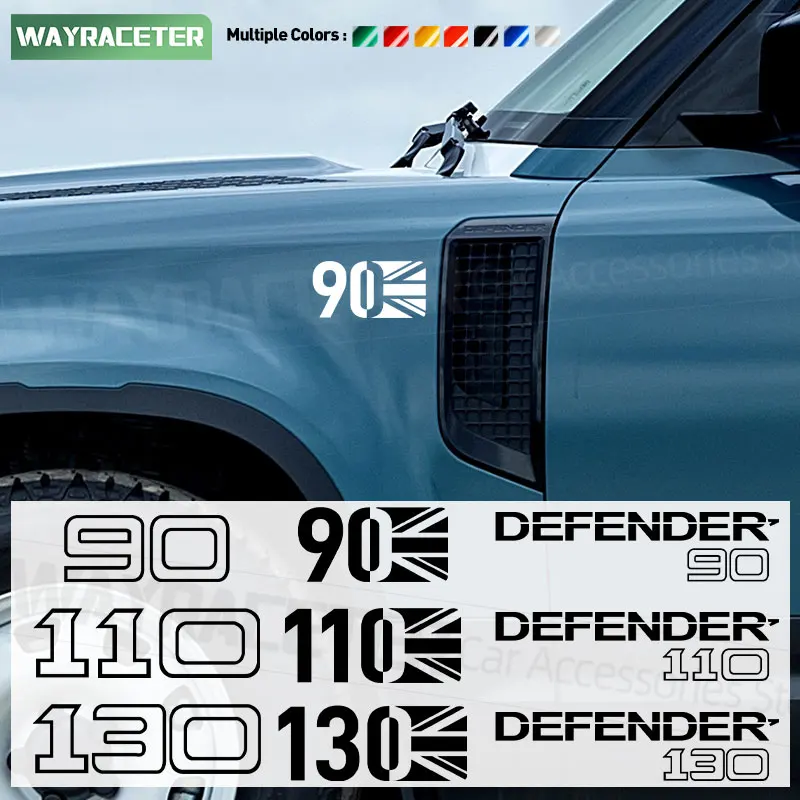 1Pc Car Bumper Side Fender Window Trunk Sticker For Land Rover Defender L663 90 110 130 2020 2021 2022 2023 2024 Accessories