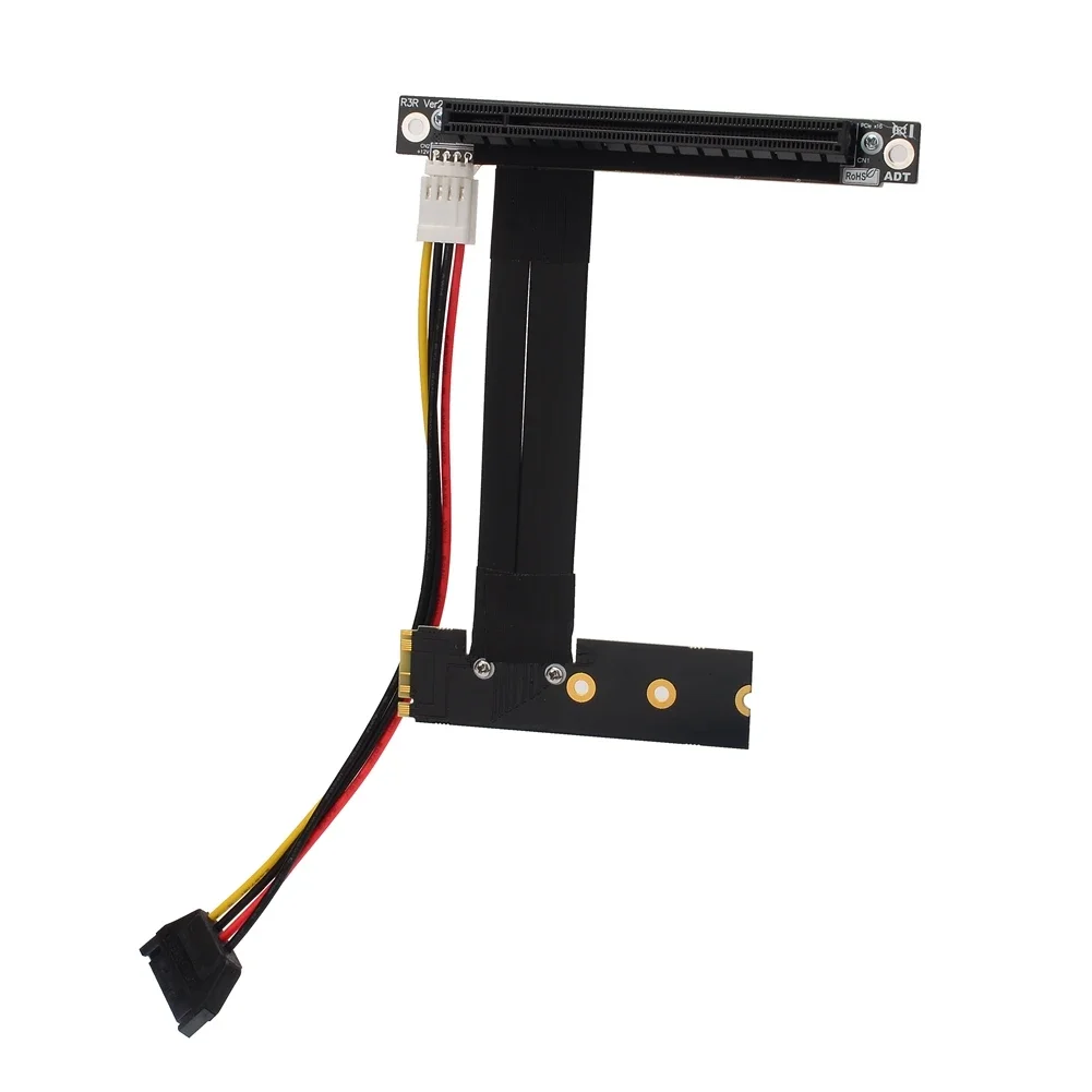 Imagem -05 - Nvme para Pci Express 3.0x16 Adaptador Extensor Jumper para Gpu Stx Placa de Vídeo Gráfica m2 Ultra Ssd Mkey Pcie Riser Cabo Sata M.2