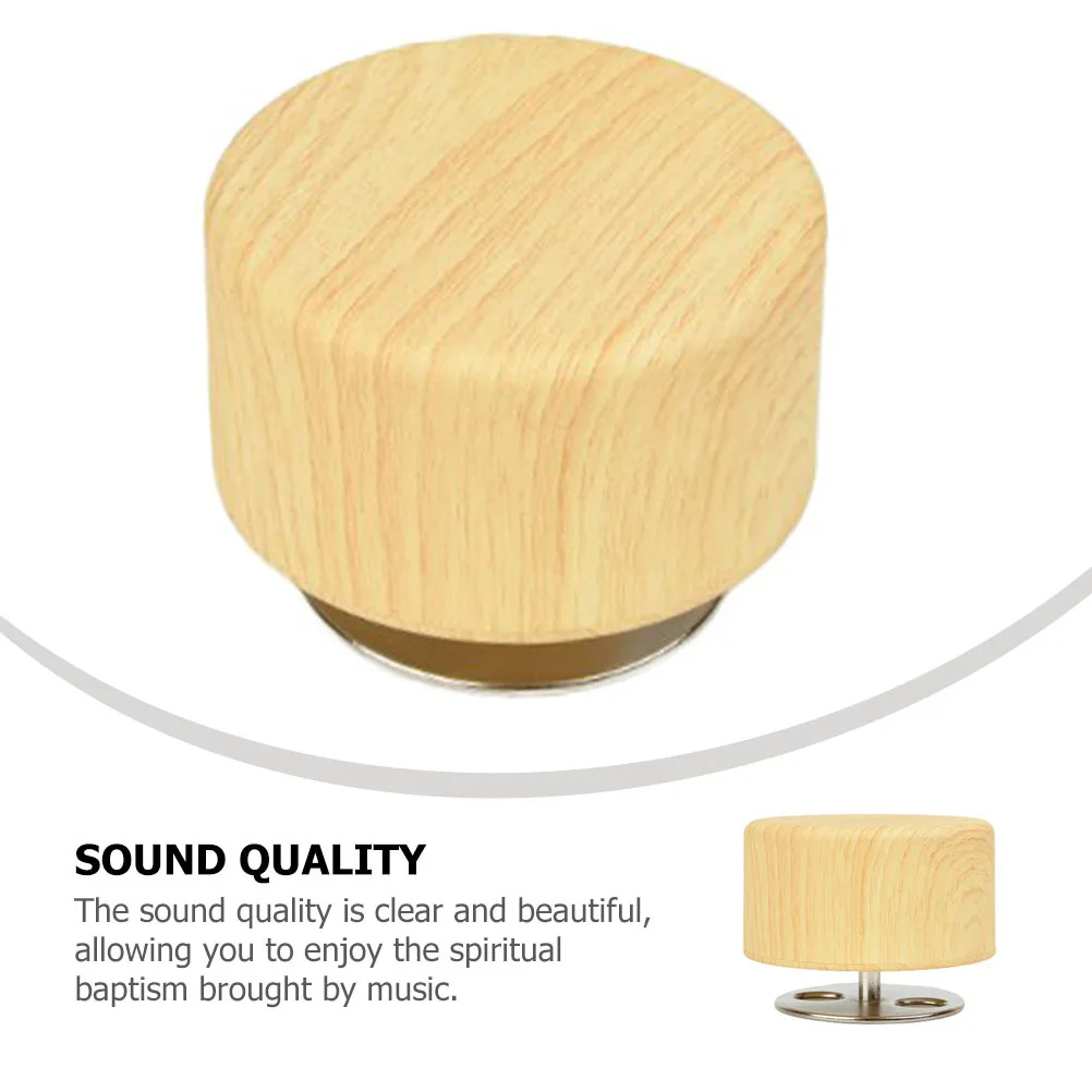 

DIY Musical Box Base Round Clockwork Design Smooth Surface Safe Touch Desktop Decoration Clear Sound Quality Creative Handicraft