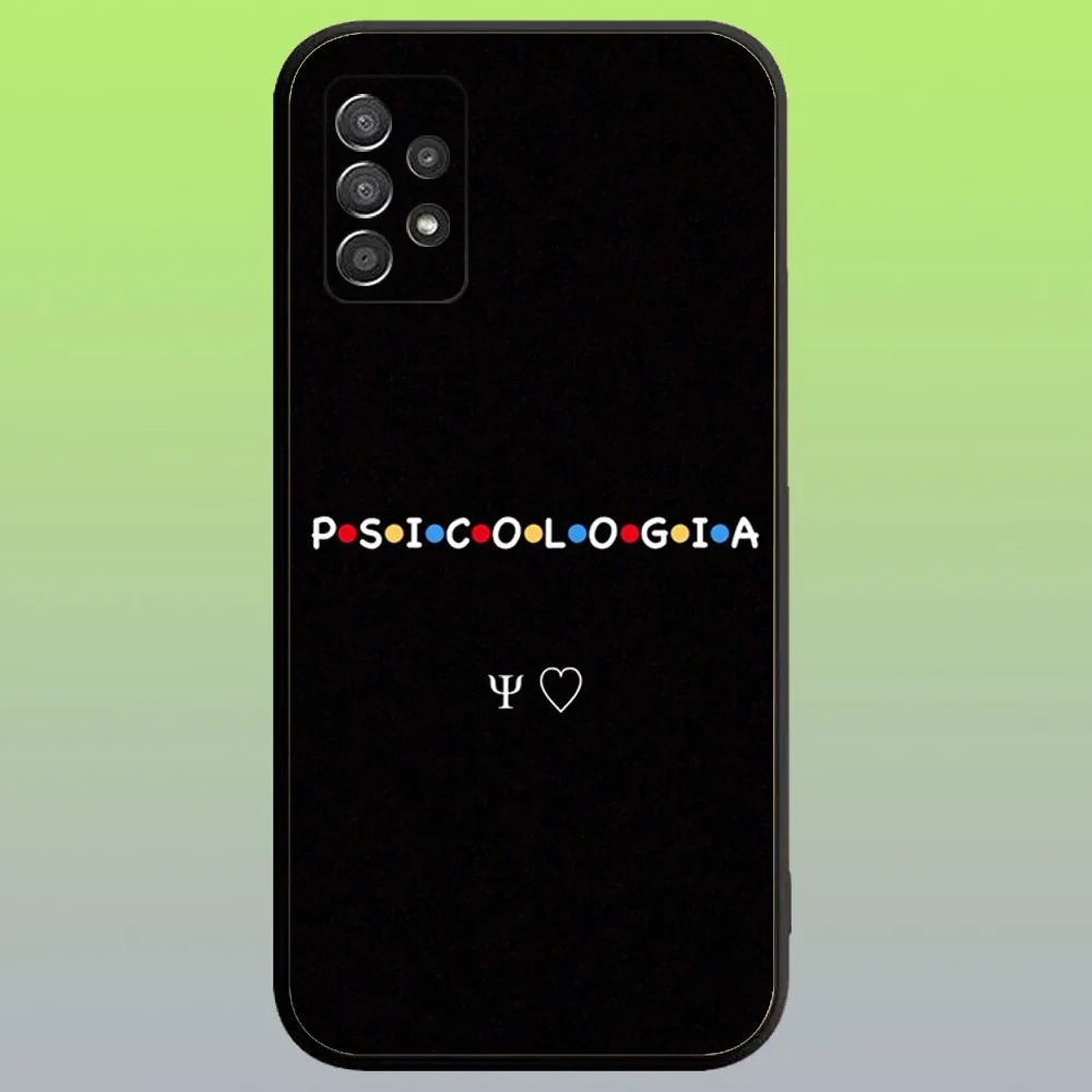 Psychologist Profession Psychology Logo Phone Case For Samsung Galaxy A20,A21,A22,A31,A32,A52,A53,A72,73,A80,A91 Soft Black Case