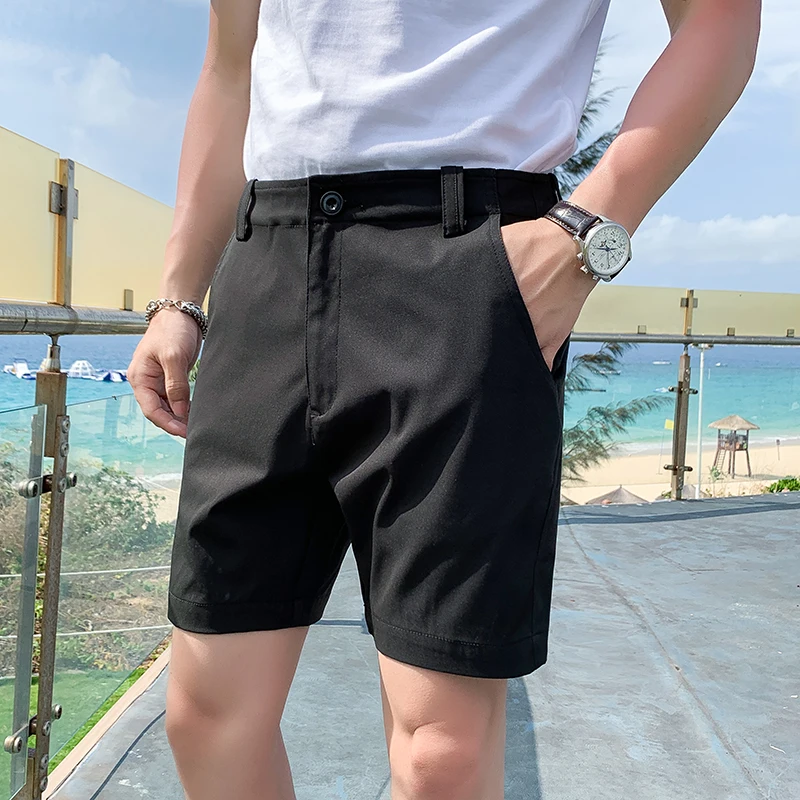 High Quality Summer Suit Shorts Men Clothing 2022 Simple All Match Casual Straight Short Pant Homme streetwear 3XL Hot Sale