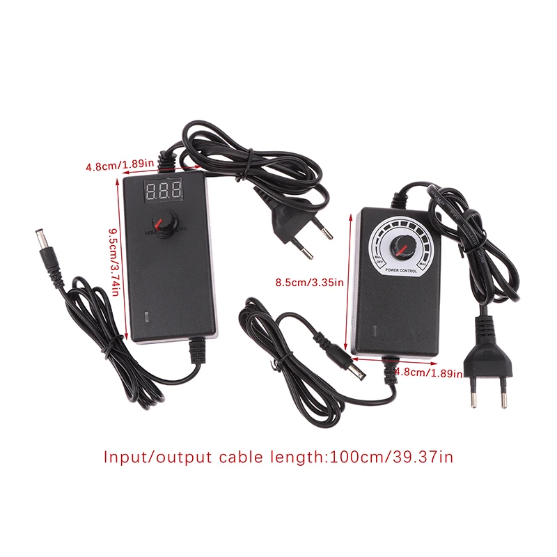 Adjustable 3V 9V 12V 24V 1A 2A Universal AC/DC Adapter Display Screen Voltage Regulated Power Supply Adatpor