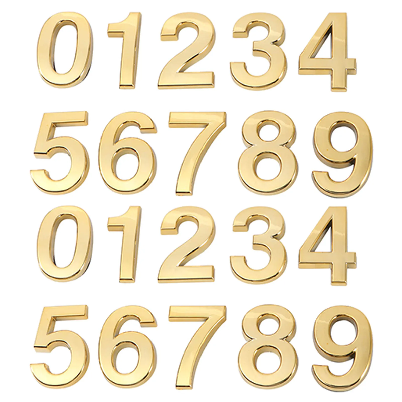 20Pcs Outdoor Mailbox Numbers Stickers Self Adhesive Waterproof Address Numbers for Doors Apartments Trash Can Bin Number