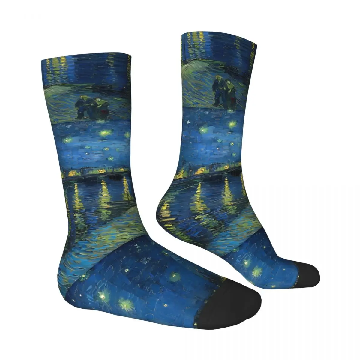 Van Gogh Socks Rhone Trendy Stockings Autumn Non Slip Men Socks Comfortable Graphic Running Socks