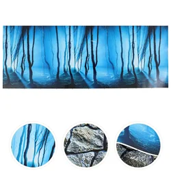 Fish Tank Background Sticker Double Sided Decorative Picture for Home Aquarium Decor Easy to Attach and Remove