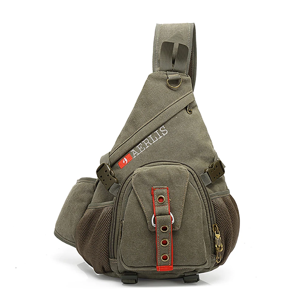 Men Cross body Sling Backpack Chest Bag Large Capacity Travel Outdoor Sports Climb Hiking Canvas Male Rucksack Messenger Bags