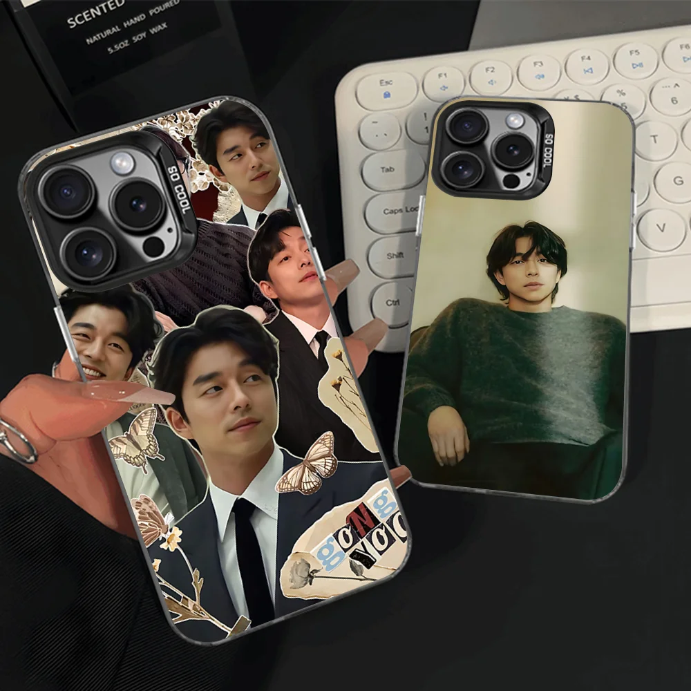 

G-Gong yoo Korea Phone Case For iPhone 16,15,14,13,12,11,Pro,Max,Plus,Mini,XS,SE Anti Fall Black Matte Hard Bumper