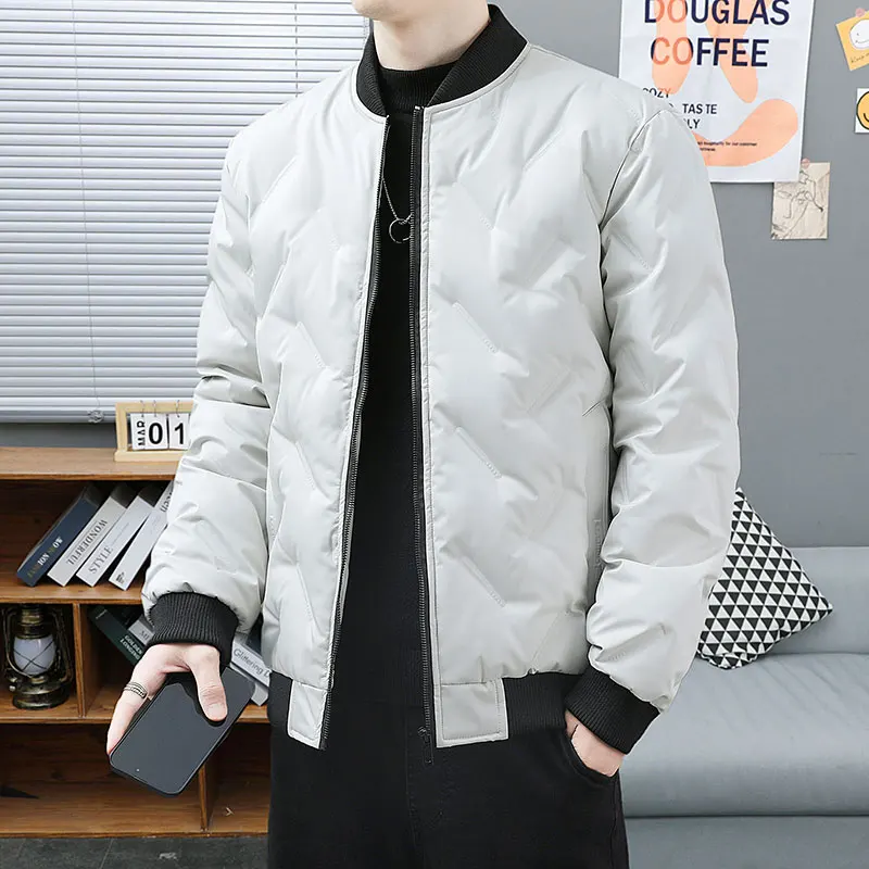 Spring and AutumnNew Men's Coat Fashionable and Warm Cotton-padded Jacket Men's Winter Casual Coat Men's Overcoat Flight Jacket