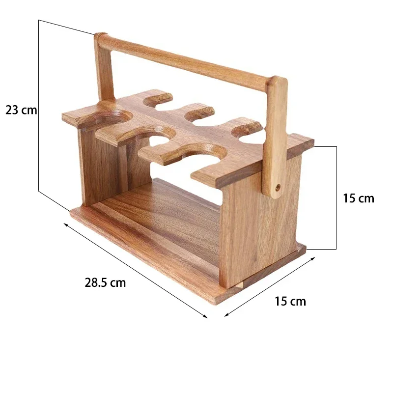 Carrier and Drying Rack for Whisky Tasting Glassware bamboo cup holder Bamboo Whiskey Glass Holder -