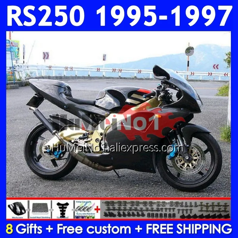 Body For Aprilia RS250 RSV250RR RS-250 RSV250 R 317No.20 grey black RS 250 RSV 250 R RR 1995 1996 1997 RS250R 95 96 97 Fairing