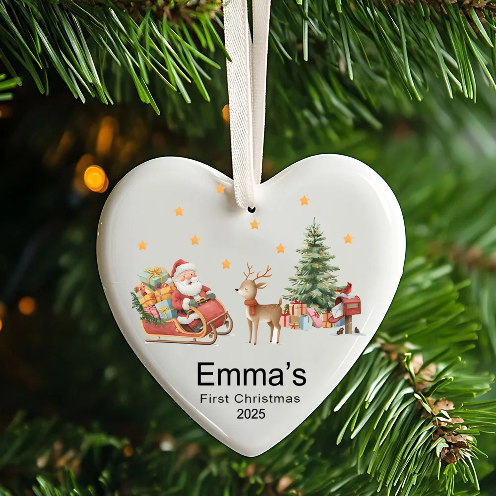 زخرفة عيد الميلاد الأولى المخصصة للطفل الجديد 1st عيد الميلاد الحلي تذكار هدايا عيد الميلاد المخصصة لحديثي الولادة #6