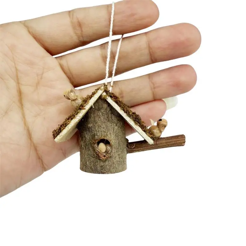 1 pièces 1: 12 maison de poupée nid d'oiseau à l'ancienne Mini maison pendentif modèle jouet accessoire pour maison de poupée