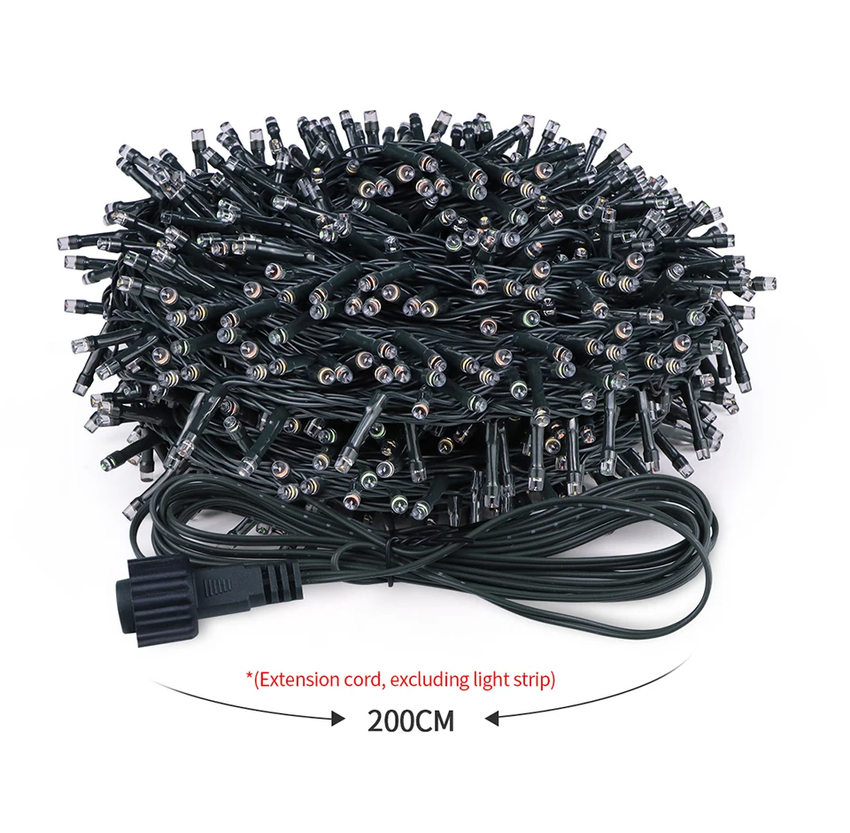 Energy Saving LED Outdoor Garden String Lights 10M 20M 30M 50M 100M Solar/EU/US Plug Charging LED Christmas Lawn Luminous Lamp
