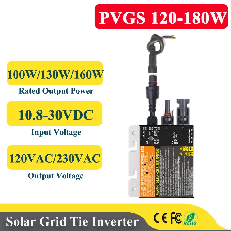 

B50 Series 120W 150W 180W MPPT Solar Grid Tie Micro Inverter DC10.8-30V Output 110V-240V Solar On Grid Solar PV Power inverter