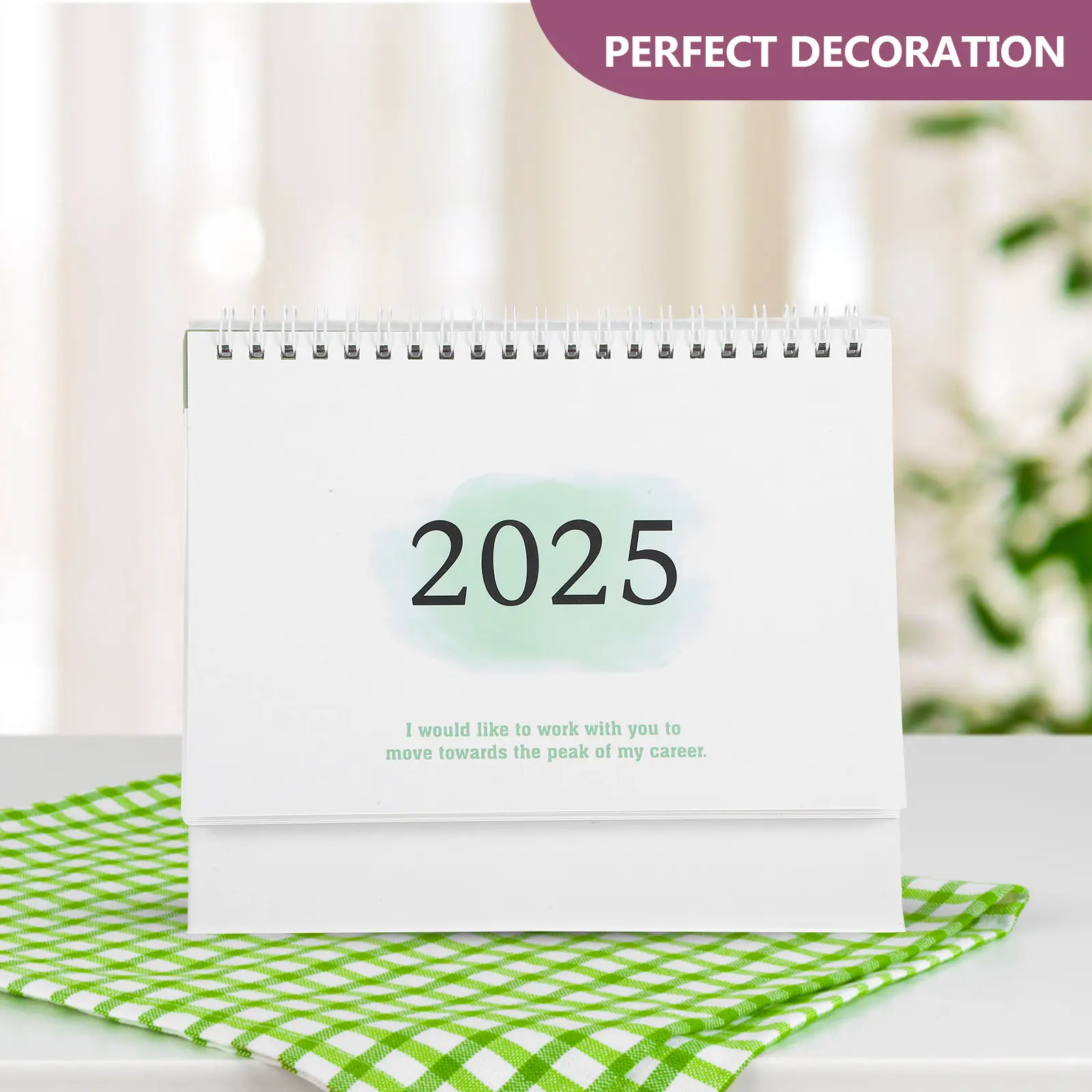 2025 Desk Calendar English Version Desktop Standing Monthly Note Organizer Simple Stable Design Office Home Decoration