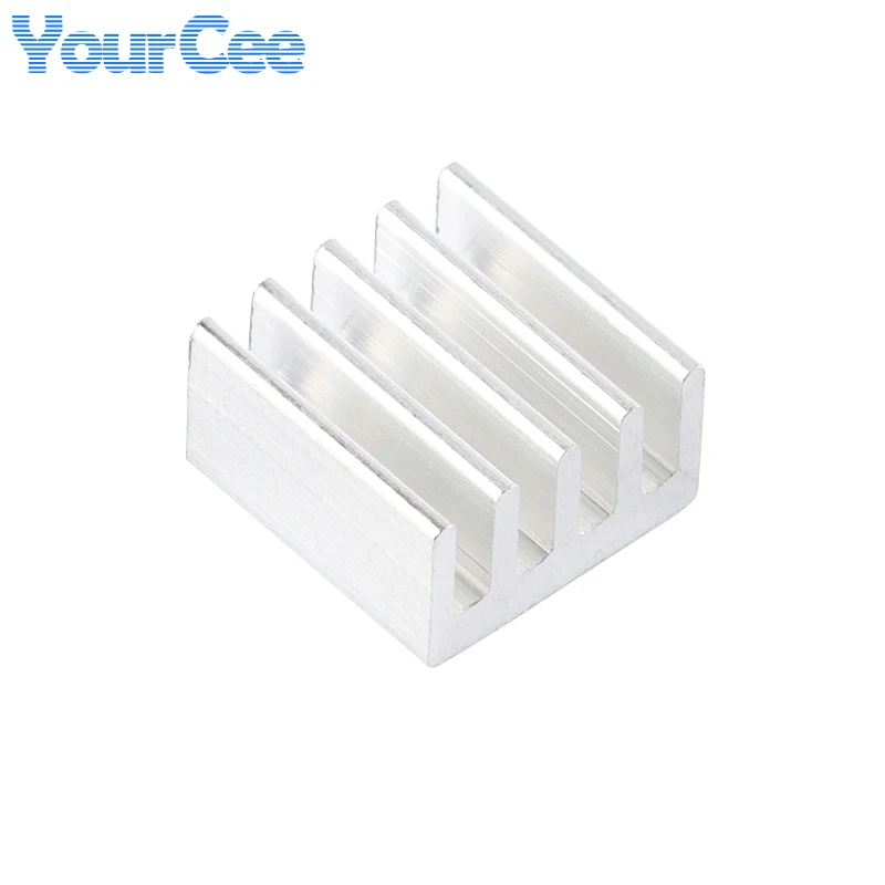 100pcs/10pcs Silver 8.8*8.8*5mm Heatsink Radiator Cooling Aluminum Heat Sink for LED Electronic Heat Dissipation Cooler