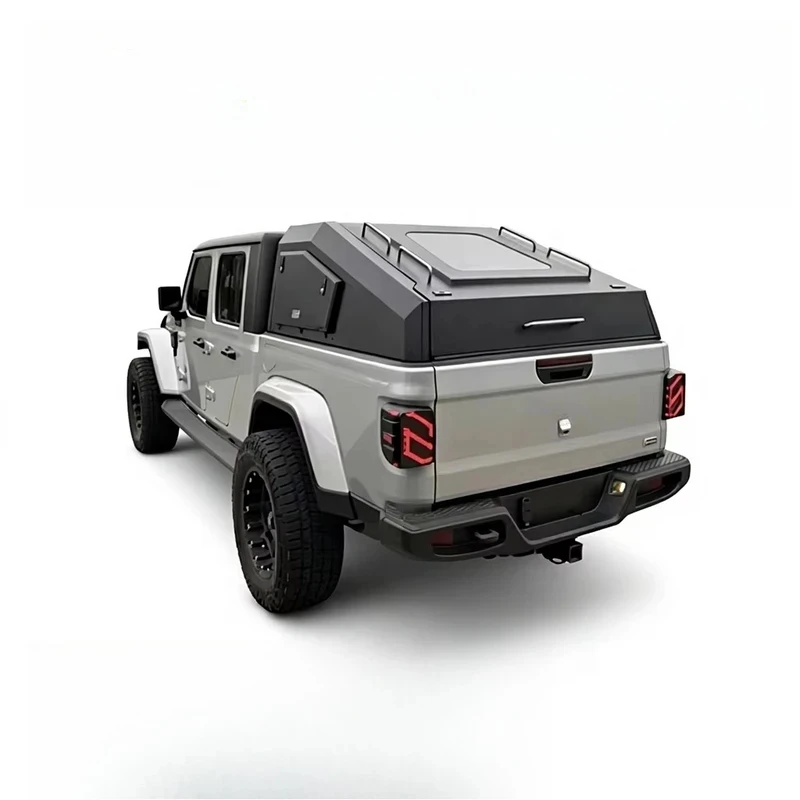 Pickup Camper Shell Aluminum Alloy Truck Ute Canopy For Gladiator Hilux Tacoma Manual Operation Waterproof Ing Featur