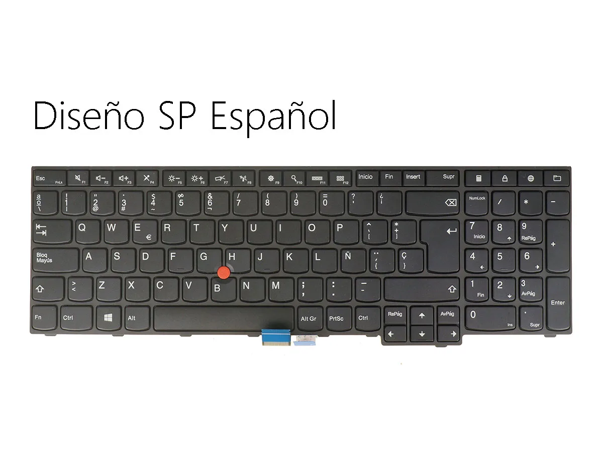 

Replacement Spanish Laptop Keyboard for Lenovo ThinkPad 00Hn084 00Hn047 00Hn010 00Hn040 00Hn077 00Hn003, E550 E550C E555 E560 E565 E560C (20Ev 20Ew 20Df 20Dg 20E0)