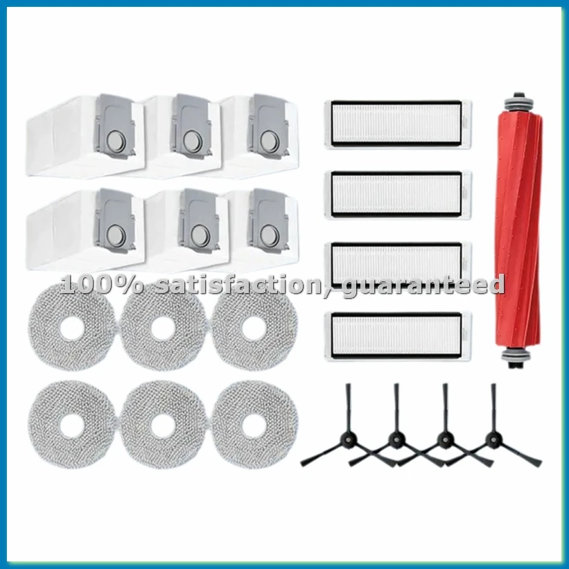 

Запчасти для робота-пылесоса Qrevo: основная и боковые щетки, HEPA-фильтр, салфетка для мытья полов, мешок для сбора пыли, аксессуары, расходные материалы - A73M