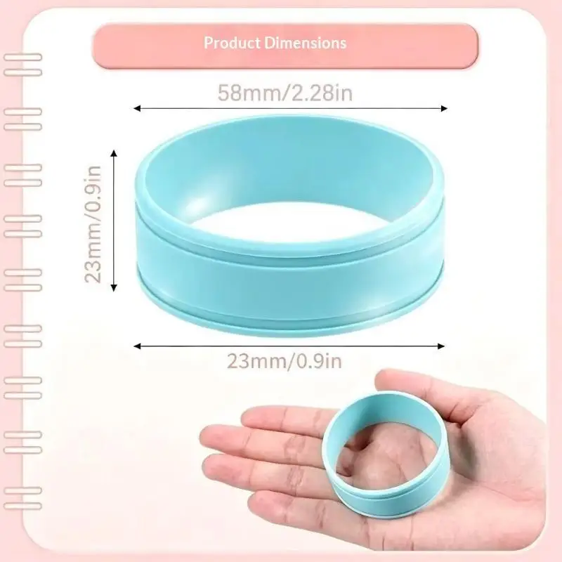 Custom Silicone Cup Sleeve Non-slip Drop-proof Custom Name Elastic Band for Classroom Cup Storage