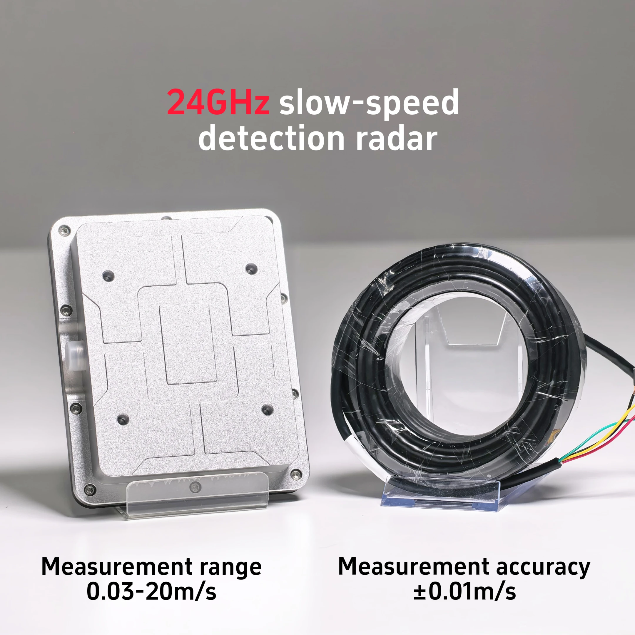 24GHz Radar Slow-Speed Detection Sensor With RS485, 0.03-20m/s Ground Speed Sensor Module,