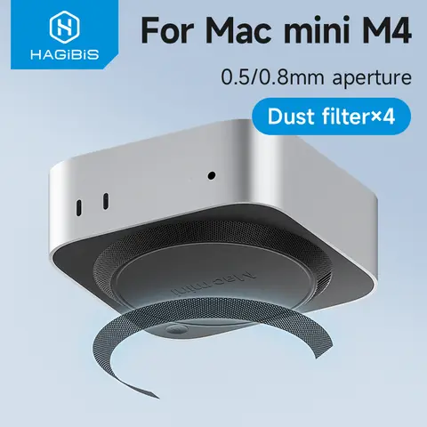 Mac mini M4/M4 Pro 2024 용 Hagibis 먼지 메쉬 필터 방진 커버 네트 4PCS 쿨러 팬 먼지 필터 컴퓨터 메쉬 PVC 커버