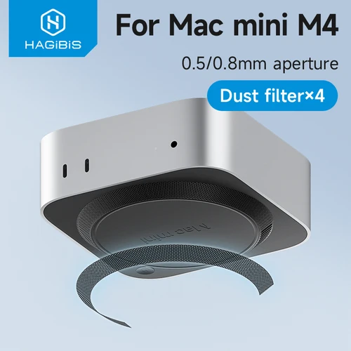 Hagibis-filtro de malla antipolvo para Mac mini M4/M4 Pro 2024, cubierta a prueba de polvo, red, 4 Uds., ventilador enfriador, filtro de polvo, cubierta de malla de PVC para ordenador