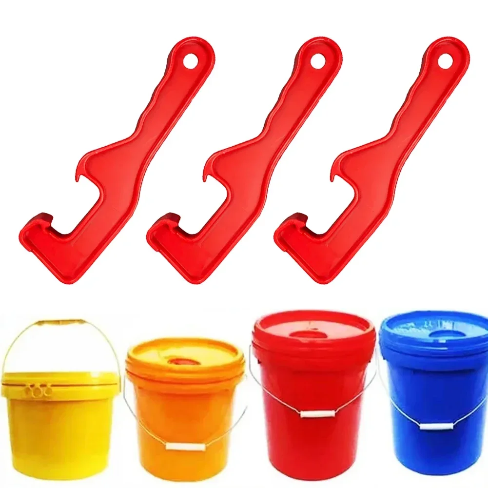 3pcs Plastic Gallon Bucket Pail Paint Lid Can Opener Portable Opening Tool For Beer Home Office Kitchen