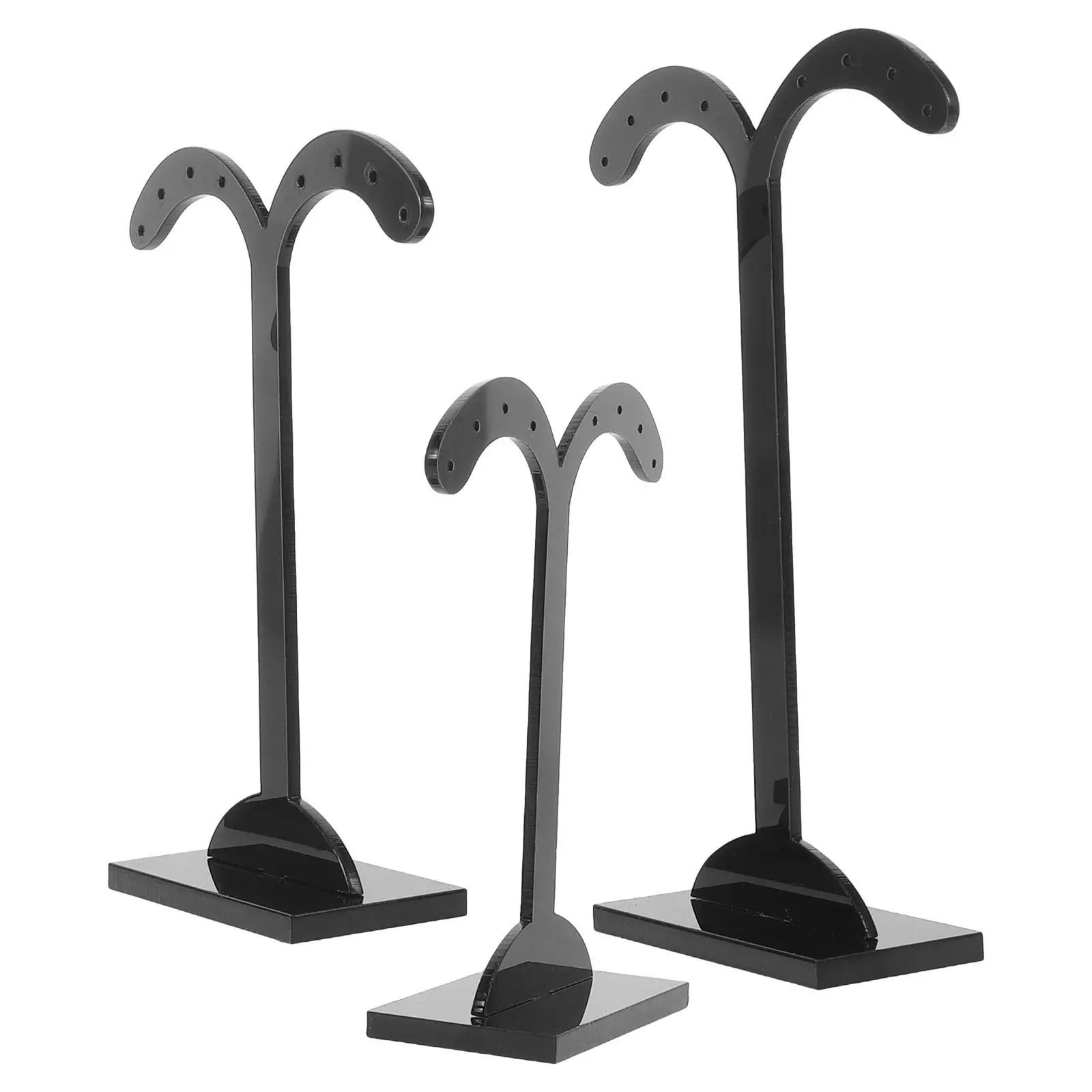 3Pcs Acrylic Earring Display Holder Organizer Stand Stable Base Jewelry Rack for Retail Showcase Personal Use Earrings